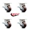 Service Caster 4 Inch Kingpinless Poly on Polyolefin Wheel Swivel Caster Set with Brakes SCC SCC-KP30S420-PPUR-SLB-4 - alternate 5